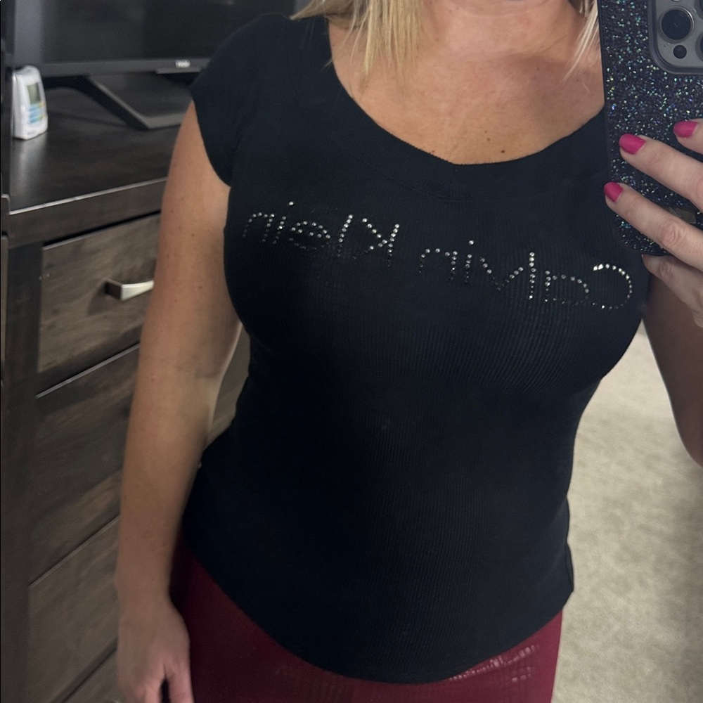 Calvin Klein Black Short Sleeve Tee - women’s small